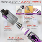 HyperVac 2-in-1 Handheld Portable Car Vacuum Cleaner & Blower, 18500Pa Suction, Corded/Cordless Air Duster with LED Light, Flexible Hoses, USB-C Fast Charge – Ideal for Home, Office & Pets