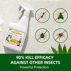 Bed Bug Spray 24 Oz, Carpet Beetle Killer, Indoor & Outdoor Bug Control for Mite, Ant, Spider and Flea, Plant Extract Based Non Toxic Bed Bug Killer, Child & Pet Safe