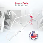 Neaties Heavy Duty Clothes Hangers 12 Pack – Made in the USA – 8lb Capacity Plastic Hangers for Adult Clothing – Durable for Pants, Coats, Jackets, or Jeans – Mint