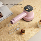 Fabric Shaver, Rechargeable Electric Lint Remover with LED Display, Lint Shaver, 6-Blade, 3-Speed Defuzzer Remove Fuzz, Pills for Clothes, Upholstery, Furniture, Pink