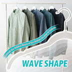 Sishynio Premium Velvet Shirt Hangers 30 Pack, Non-Slip 360° Swivel Hook Slim Felt Hanger, Space Saving Flocked Hangers for Tank Tops, Blouses, Strappy Dresses(White)
