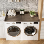 Washer Dryer Countertop, Laundry Room Organization and Storage, 27.6" x 54" Wood Laundry Countertop for Washer and Dryer, Gray