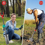 Drain Spade with Fiberglass Handle Root Saw Spades Garden Shovel for Digging,Trenching,44 inches