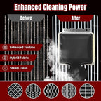 SHINESTAR Bristle-Free Griddle Cleaning Kit – BBQ Steam Grill Brush with 2 Replacement Heads & Scraper for Cast Iron & Stainless Steel Grates,Excellent Grill Tools, Black