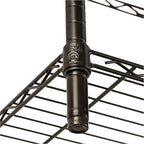 Honey-Can-Do 3-Tier Heavy Duty Adjustable Shelves, Metal Storage Rack With 250-lb Shelf Capacity, Black, 14" W x 24" L x 30" H