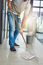59" Mop Stick Quick Change Commercial Grade Mop Handle Pack of 2 Industrial Strength Wooden Handle Wet Mops for Floor Cleaning Heavy Duty (Mop Heads Not Included)
