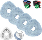 Mop Pads for O-Cedar, New Upgrade 4 Pack Mop Refill Pads, Perfect Addition for Ocedar System Owners, Machine Washable, Reusable, Easy to Replace