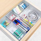 StorMiracle 13 PCS Drawer Organizer Set, 5 Varied Size Bathroom and kitchen Drawer cabinet organizer Trays, Clear Storage Bins for Makeup, Jewelry, Utensils and Gadgets