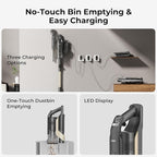 Candy Cordless Stick Vacuum Cleaner, 320AW Powerful Suction, 100min Runtime, Flexi-Fold Tube, SmartSense Tech, LED Headlights, Pet Hair Pickup, Pet & Crevice Tools, for Hard Floor & Carpet, CVS60