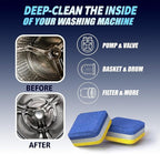 Washing Machine Cleaner Descaler 28 Pack - Designed for Front Loader Washer - Deep Cleaning Tablets For HE, Septic Safe Eco-Friendly Deodorizer, Clean Inside Drum & Laundry Tub Seal - 14 Month Supply