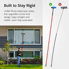 Tyroler Professional Window Squeegee for Home, 12"-80" Long Squeegee for Window Cleaning, 2-in-1 Window Cleaning Squeegee Kit, Indoor & Outdoor Window Cleaner Tool for High Windows & Glass