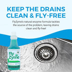 Fly-Zyme, Highly Concentrated Enzyme Drain Cleaner for Pipes, Drain Gel for Fruit Flies, Organic Waste Degrader & Odor Neutralizer, 32 fl oz