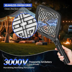 Mafiti Bug Zapper 3000V Mini Electric Fly Swatter with LED Light,Bug Zapper Indoor with Safety Grid for Home,Kitchen&Outdoor Camping-AA Battery Powered (not incl.)