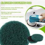 16pcs Kitchen Pads Power Scrubber Pads Set Electric Scrubber Replacement Scouring Pads fit for Dremel Versa Scouring Pads,Green