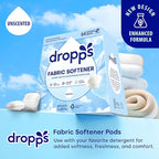 Dropps Fabric Softener Pods, Unscented (64 Count) - Free & Clear | Laundry Softener For Soft & Fluffy Fabrics | Liquid Softener & Dryer Sheet Alternative | Clean Ingredients | Plastic Free Packaging