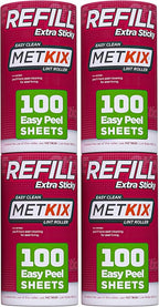 Refill for Metkix Lint Rollers 4 Pack (Total 400 Sheets)