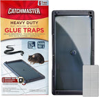 Catchmaster Rat & Mouse Glue Traps with Sticky Putty 6Pk, Large Bulk Glue Board, Rat & Mouse Traps Indoor for Home, Adhesive Plastic Tray for Snakes, Mice & Spiders, Pest Control for House & Garage
