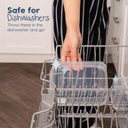 IRIS USA 44 PC Plastic Food Storage Containers With Lids | 22 Meal Prep Containers & 22 Lids | Leftovers Office Lunch Snack Fruit, Microwave Dishwasher Freezer Safe, BPA Free