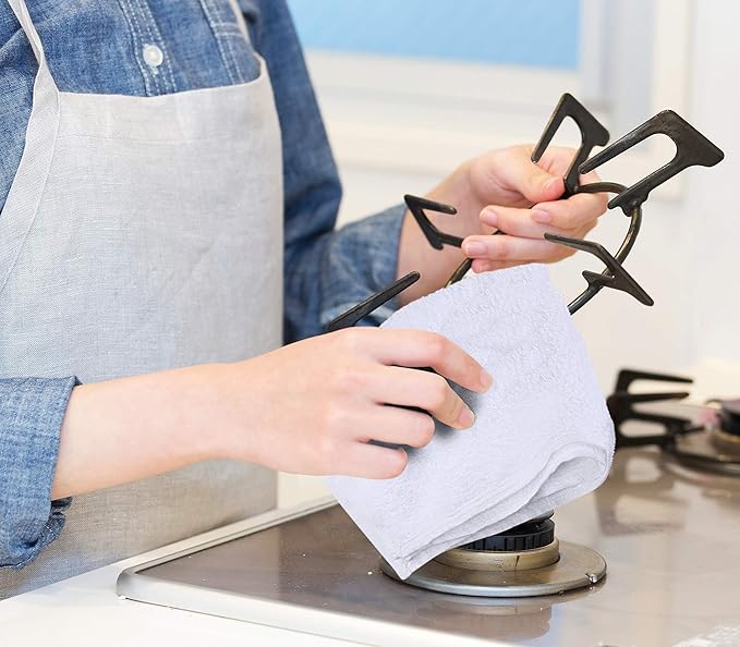 Utopia Towels - Kitchen Bar Mops Towels, Pack of 216 Towels - 16 x 19 Inches, 100% Cotton Super Absorbent White, Multi-Purpose Cleaning for Home and Kitchen Bars