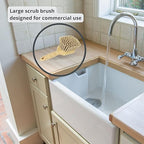 SPARTA 40541EC25 Plastic Scrub Brush, Utility Brush, Kitchen Brush With Hanging Hole For Cleaning, 8 Inches, Tan, (Pack of 6)