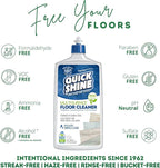 Quick Shine Multi Surface Floor Cleaner 27oz, 6Pk | Ready to Use-Streak Free- No Rinse | Use on Hardwood, Laminate, Luxury Vinyl Plank & Stone | Use in Spray Mops & Vac Mops | Safer Choice Cleaner
