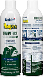 Liquid Starch Iron Spray (20 oz, 6-Pack) - Niagara Starch Spray Iron Aid: Non-Flaky/Clogging | Durafresh Scent - Original Hold Iron Out Spray - Iron Spray Pack for Clothes & Fabrics
