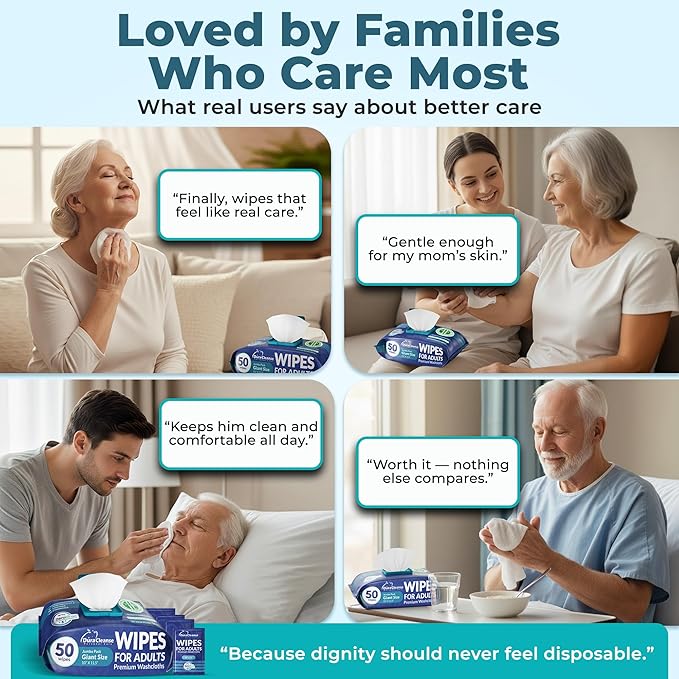 XL Body Wash Wipes for Adults No Rinse Bathing & Elderly Incontinence (4pk) - 200 Ct. + 16 Travel Bath Wipes, 10" x 11.5" Disposable Washcloths for Adult Surgery Recovery & Elder Care