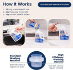 Truly Free Natural Laundry Detergent for Sensitive Skin | Eco Friendly, Plant Based, Baby Clothes Safe | Clean & Easy Powder to Liquid, 3 Pack Detergent + 1 Refillable Jug | Unscented, 150 Loads