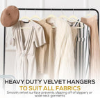Techzoo Premium Velvet Hangers 30 Pack Ultra Thin Non Slip Adult Felt Space Saving Suit Hanger for Closet Heavy Duty Coat Pants Jackets Dress Hangers 360° Swivel Hook Hold Upto 10 lbs Ivory