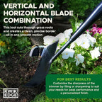 Lawn Edger for Landscaping - Manual Edgers, Edging Shovel for Precise Clean Borders, Manual Edger Lawn Tool, Long Handle Garden Edgers for Landscaping, Flower Beds & Pathways - KWIK EDGE Tool