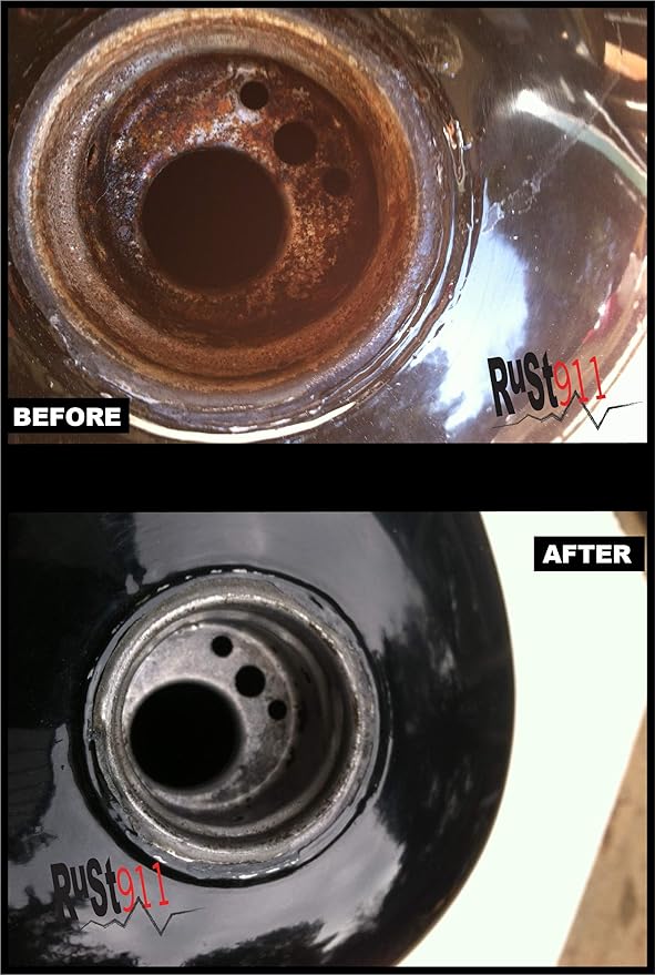 Rust911: Makes 56-Gallons of Rust Remover Dissolver - Economical, Safe-to-Use, No Acids - Fast Rust Removal Without Sanding or Harsh Chemicals - Ultra-Concentrated 3.5-Gallon Bottle