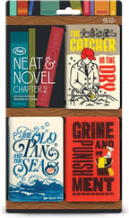 Genuine Fred Neat and Novel Chapter 2, Book Kitchen Sponges, Set of 3 Multi-Layer Sponges with Classic Book Cover Designs, Funny and Functional Gift for Book Lovers