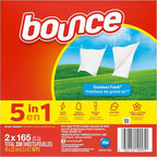 Bounce Dryer Sheets, 330 count, Outdoor Fresh Scent, Fabric Softener Sheets, Reduces Static, Softens and Fights Wrinkles