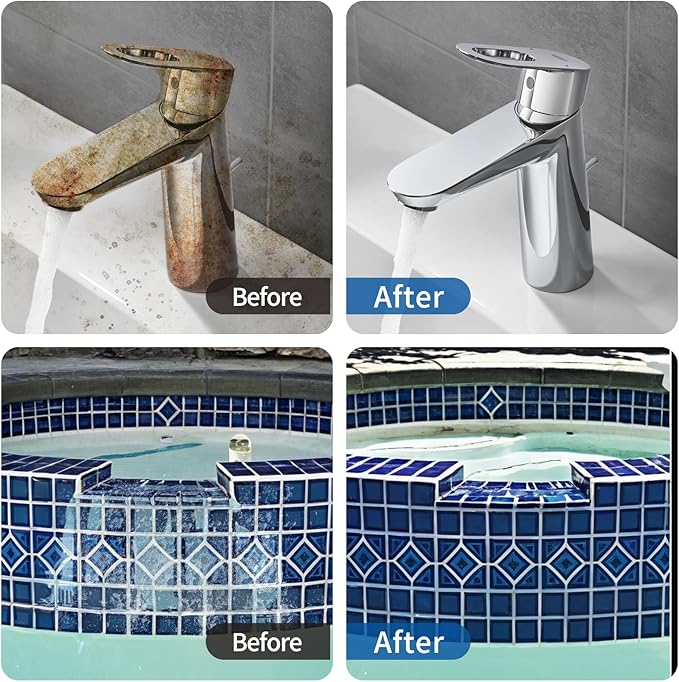 comeast Hard Water Stain Remover, Shower Glass Cleaner & Shower Door, Toilet Bowl Cleaner, for Calcium Build Up,Meet All Household Cleaner Needs 16 oz(600 grams)