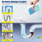 Pipeline Dredging Agent, Drain Clog Remover, Powerful Sink Drain Cleaner for Bathroom and Kitchen Sink Pipe Unclog (2PCS)