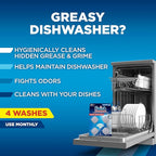 Finish Dishwasher Cleaner Tablets, Deep Cleans Hidden Grease & Grime, Fights Odors, No Extra Wash Cycle, Helps Maintain Dishwasher, 4 Month Supply, 4 Count
