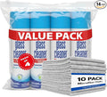 Glass Cleaner Spray - Foam Action Cleaner - 19 Fl Oz, (4 Pack) - Bundle With 10 Premium Microfiber Cleaning Cloth Towel Rags