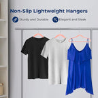 SereneLife 10 Pack Velvet Hangers - Non-Slip with 360° Swivel Hook - Ultra-Thin, Lightweight Velvet Hangers for Shirts, Sweaters, Hoodies, Kids Clothes & Dresses - Space-Saving (Pink)