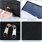 Fixwal Black Underbed Storage Bags with Clear Window and 2 Reinforced Handles Under Bed Storage Containers for Clothing, Bedding, Comforter (2 Pack)