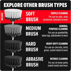 Dirt Devil Soft Bristle Cleaning Brush Set, 2 Piece, 2" and 3.5" Brushes Included, For Use on Glass, Hardwood, Ceramic and More, Gentle Cleaning, Scrubber Brush Drill Attachment for Cleaning