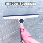 NBGYTECH Window Squeegee Household Cleaning Scraper Handheld Squeegee for Shower Glass Door Mirror Car Windshield (Blue Plastic Handle)