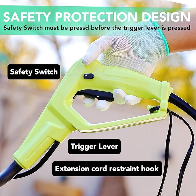 12 Inch Small Electric Corded Garden Tiller Cultivator 8.5 AMP Power Rototiller for Gardening