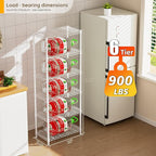 Golpart 5 tire Shelves Storage Wire Shelving Unit Metal Shelf Adjustable Organizers Storage Shelving with Wheels for Bathroom Laundry Room Kitchen Pantry12”D x 22”W x 69”H White