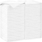 AIDEA Microfiber Cleaning Cloth White-50PK, Soft Microfiber Towels for Cars, Absorbent Cleaning Rags, Lint-Free Streak-Free Wash Cloths for House, Kitchen, Window,11.5"×11.5"