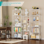 SINGAYE 8 Tier Shelf Organizer Storage Metal Shelves Garage Wire Shelving Unit Pantry Rack Adjustable Standing Storage for Kitchen Closet Laundry Bathroom Pantry 12" D x 22" W x 74" H White