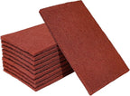Premium 10 Pack 6" x 9" Red General Purpose Scuff Pads - Scuffing, Scouring, Sanding, Paint Primer Prep Adhesion Scratch - Surface Preparation Automotive Car Auto Body Woodworking Wood (400 Grit)