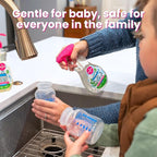 Dapple Baby Bottle & Dish Foaming Power Spray, Hypoallergenic Dish Soap for Baby Bottles, Powered by Plants, Fragrance Free, 16.9 Fl Oz (Pack of 2)