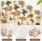 Geyee 50 Packs Facial Tissue Travel Packs Disposable Pocket Tissues for Wedding Guest Travel School Purse Home Supplies, 500 Sheets 3 Ply(Mushroom)