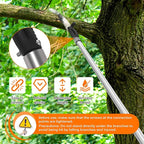 Manual Pole Saws for Tree Trimming,Reach 26 FT Telescoping Pole Saws with Long Pole,Tree Saw with 19" 3X Detachable Saw,Non-Slip Handle and Gloves,Tree Trimmer for Yard Garden Tree Palm Shrub