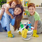 Collapsible Mop Bucket and Ice Bucket-5L(1.3 Gallon) Household Cleaning Silicone Dust Mops Bucket with no Wringer Set,Portable Bathroom Cleaning Supplies Bucket for Cleaning Caddy Spin Mops for Floor